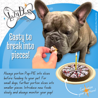 The Original Pup-PIE® Happy Birthday for a Charming Boy - Pie Shaped Treat for Dogs!