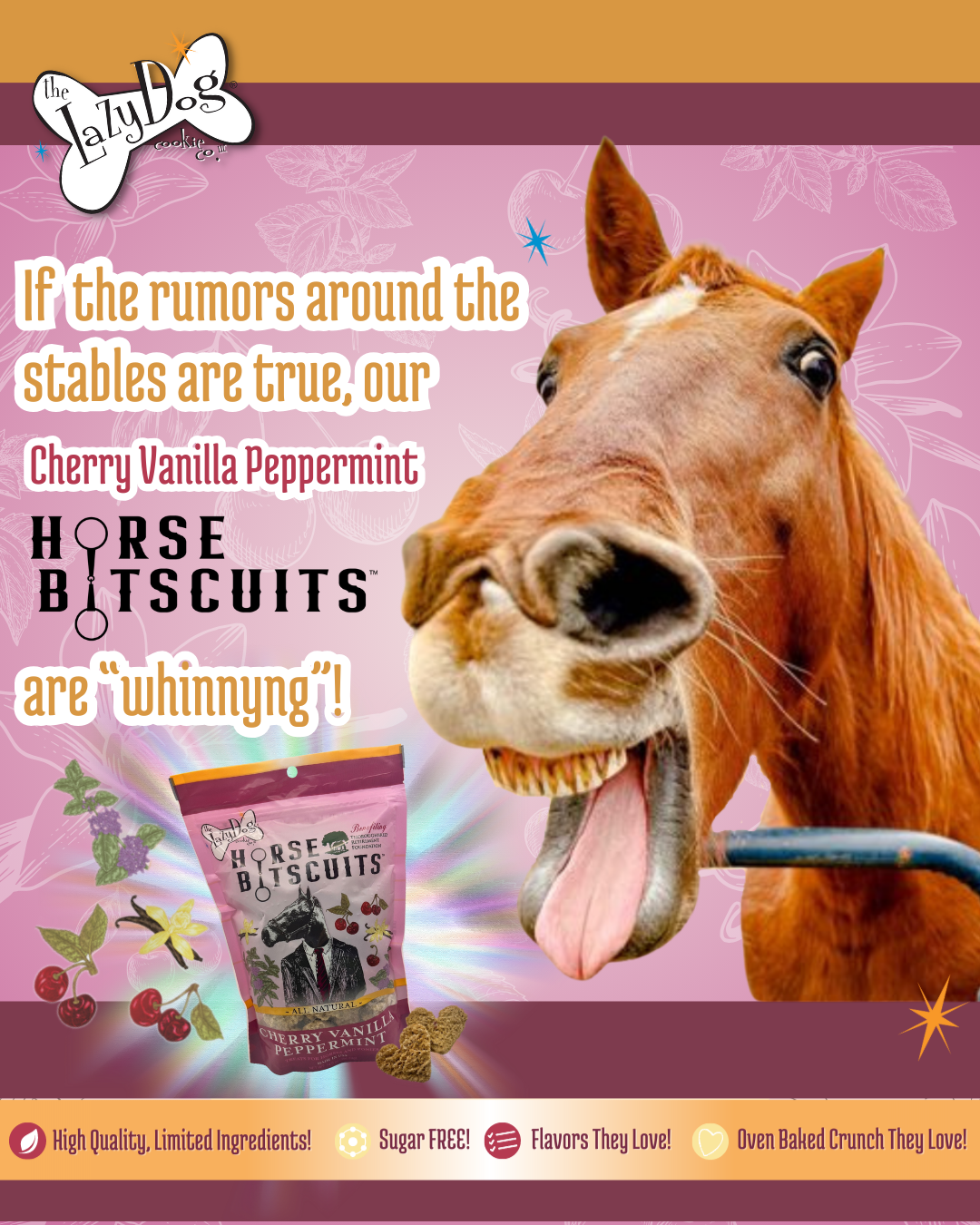 Cherry Vanilla Peppermint- Horse Bitscuits™