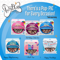 The Original Pup-PIE® Happy Birthday for a Charming Boy - Pie Shaped Treat for Dogs!