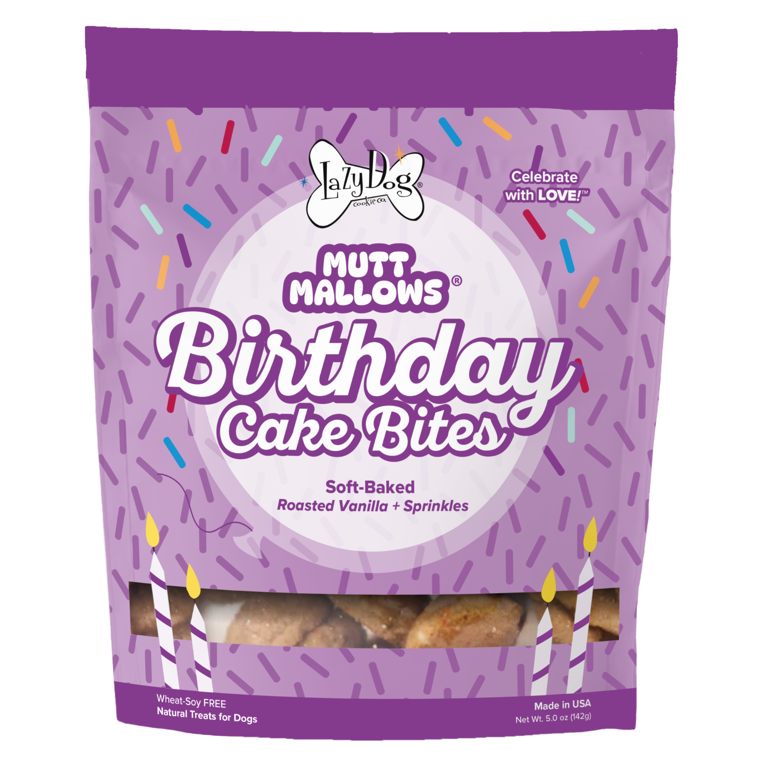 Mutt Mallows® Birthday Cake Bites – The Lazy Dog Cookie Co