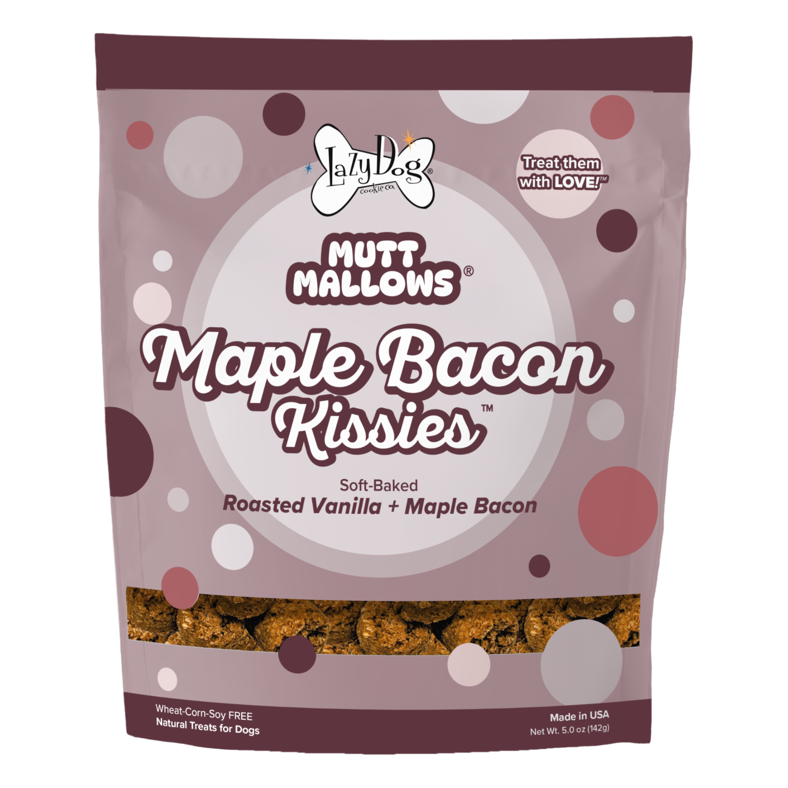 Mutt Mallows® Maple Bacon Kissies – The Lazy Dog Cookie Co