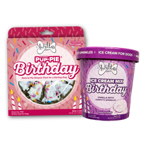 The ORIGINAL Pup-PIE® Happy Birthday for a Darling Dog - Pie Shaped Treat for Dogs!