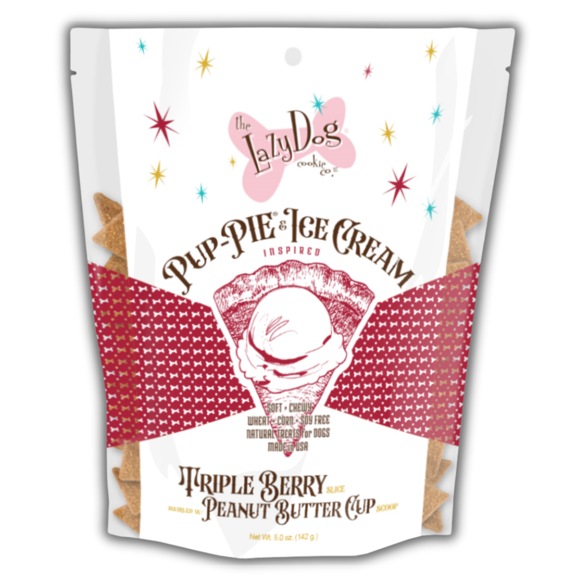 Triple Berry Slice Swirled with Peanut Butter Cup Scoop – The Lazy