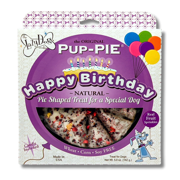 The Original Pup-PIE® Happy Birthday for a Special Dog - Pie Shaped Treat for Dogs!