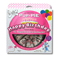 The Original Pup-PIE® Happy Birthday for a Darling Girl - Pie Shaped Treat for Dogs!