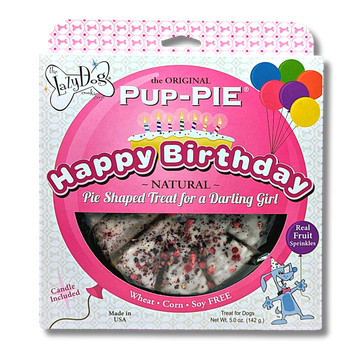 The Original Pup-PIE® Happy Birthday for a Darling Girl - Pie Shaped Treat for Dogs!