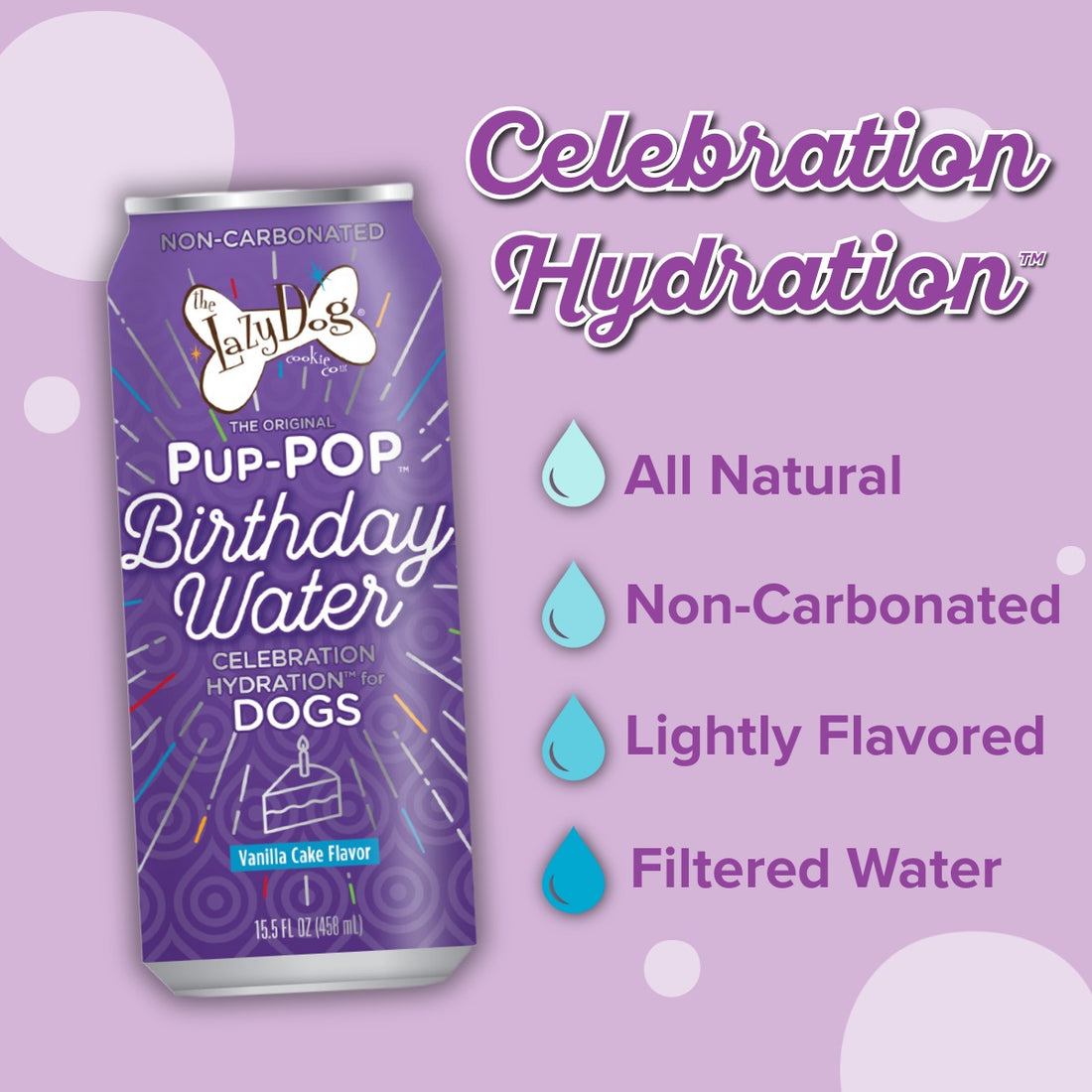 Pup-POP® Birthday Water Vanilla Cake Flavor