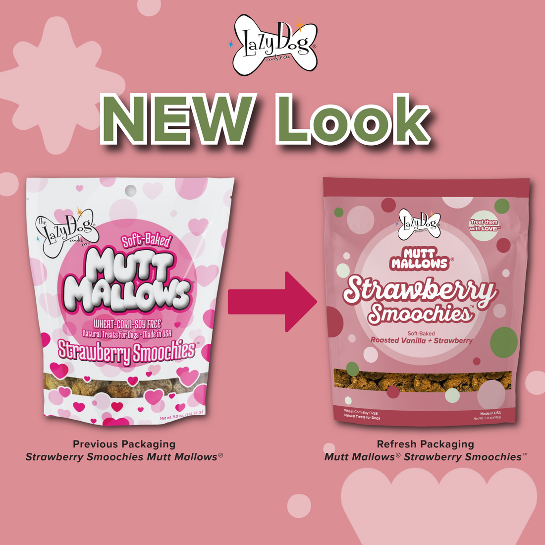 Mutt Mallows® Strawberry Smoochies