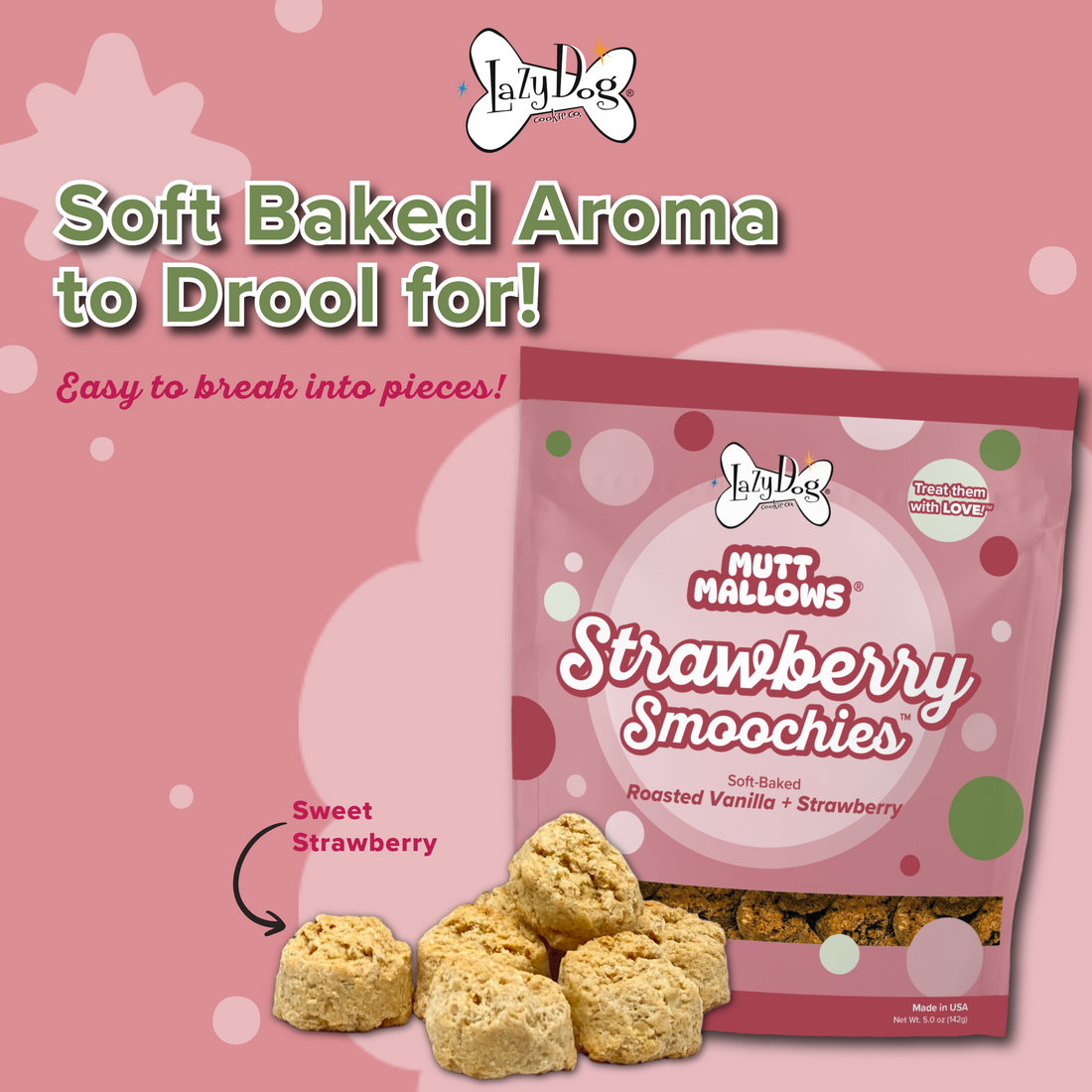 Mutt Mallows® Strawberry Smoochies