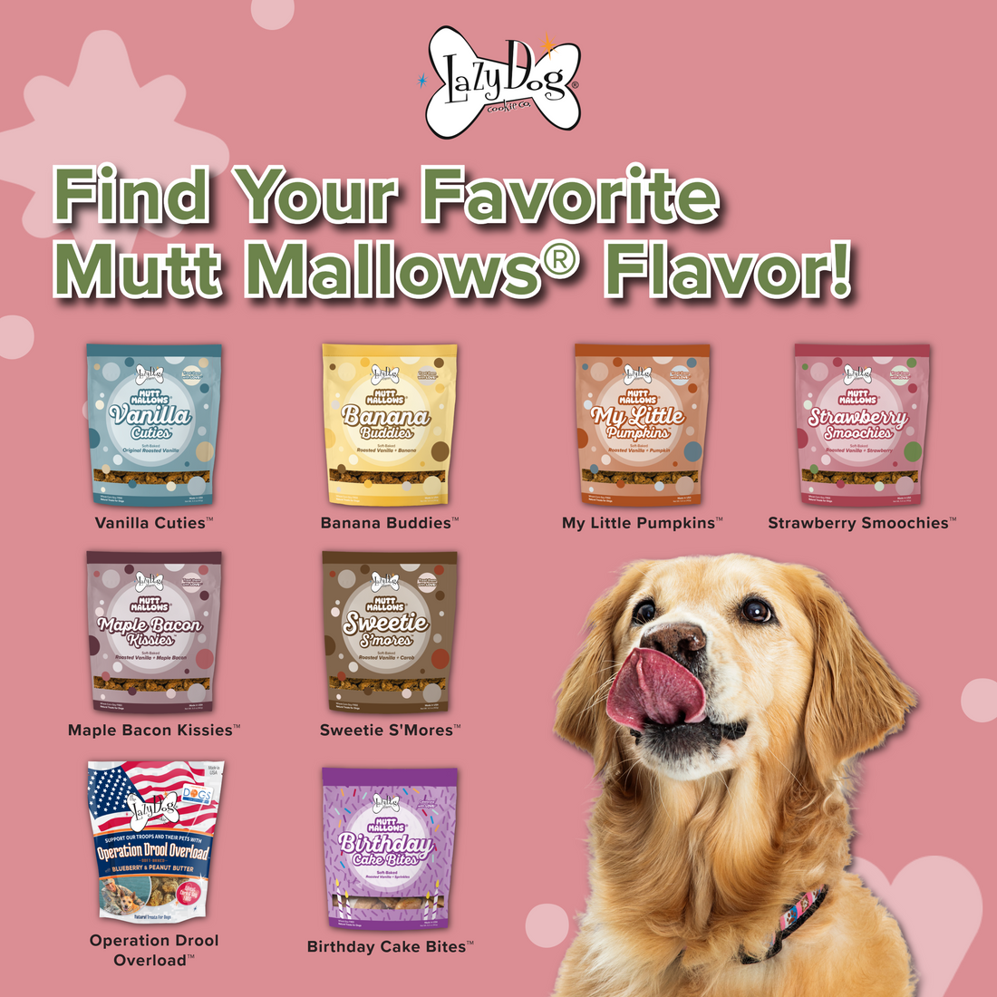 Mutt Mallows® Strawberry Smoochies