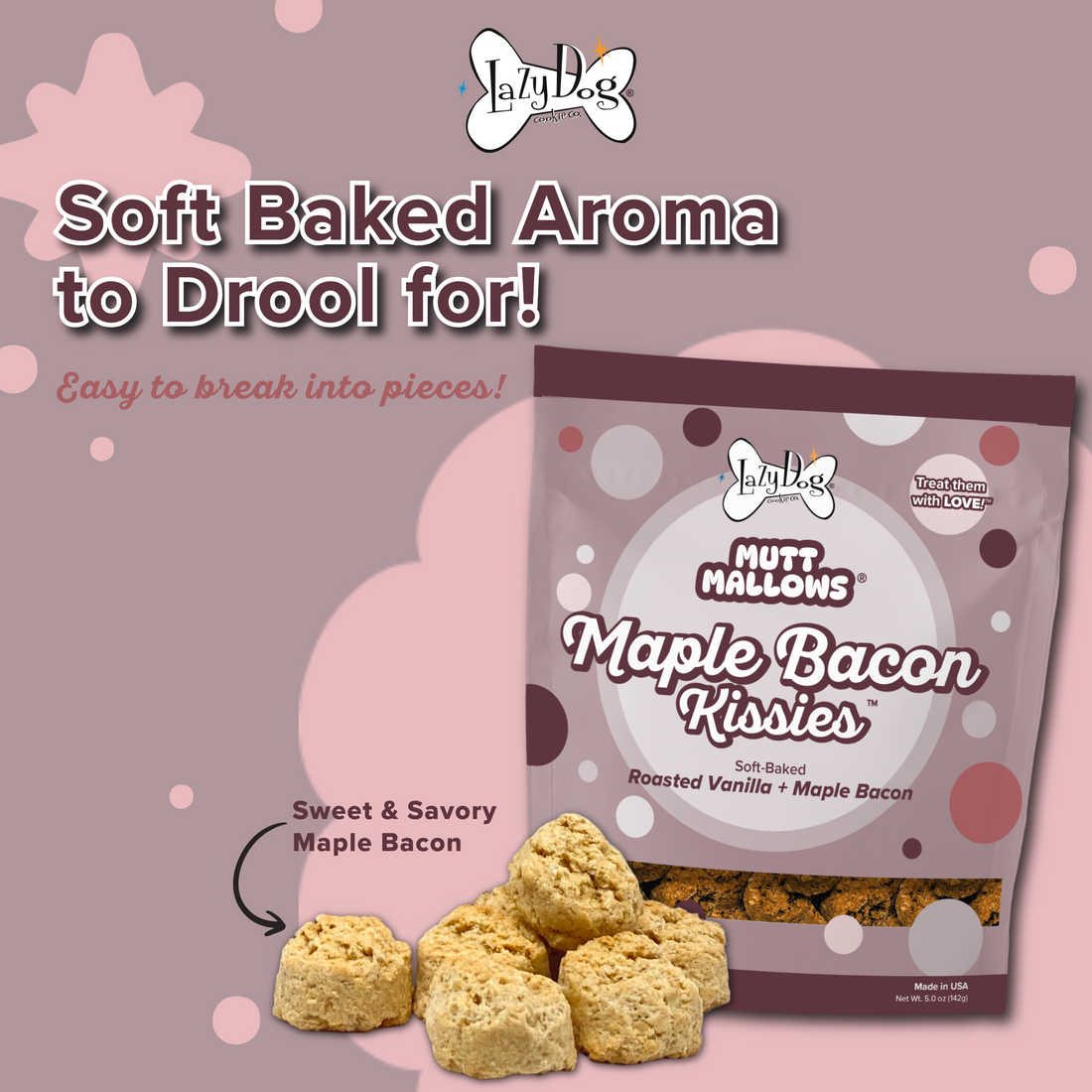 Mutt Mallows® Maple Bacon Kissies