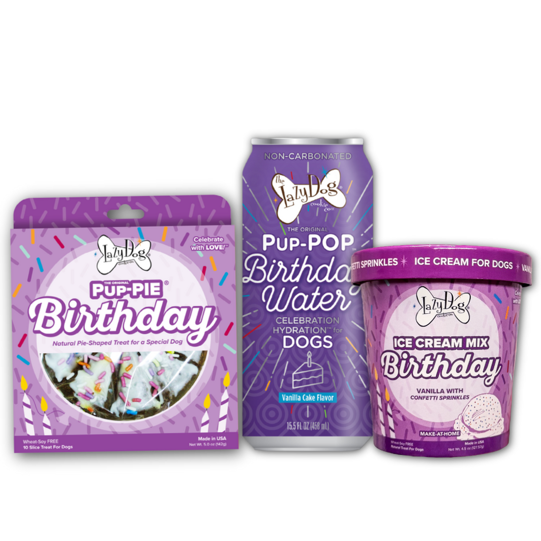 The ORIGINAL Pup-PIE® Happy Birthday for a Special Dog - Pie Shaped Treat For Dogs!