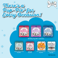 The ORIGINAL Pup-PIE® Happy Birthday for a Charming Dog - Pie Shaped Treat for Dogs!