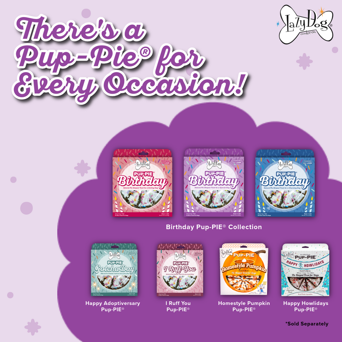 The ORIGINAL Pup-PIE® Happy Birthday for a Special Dog - Pie Shaped Treat For Dogs!
