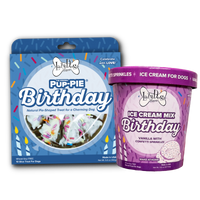 The ORIGINAL Pup-PIE® Happy Birthday for a Charming Dog - Pie Shaped Treat for Dogs!