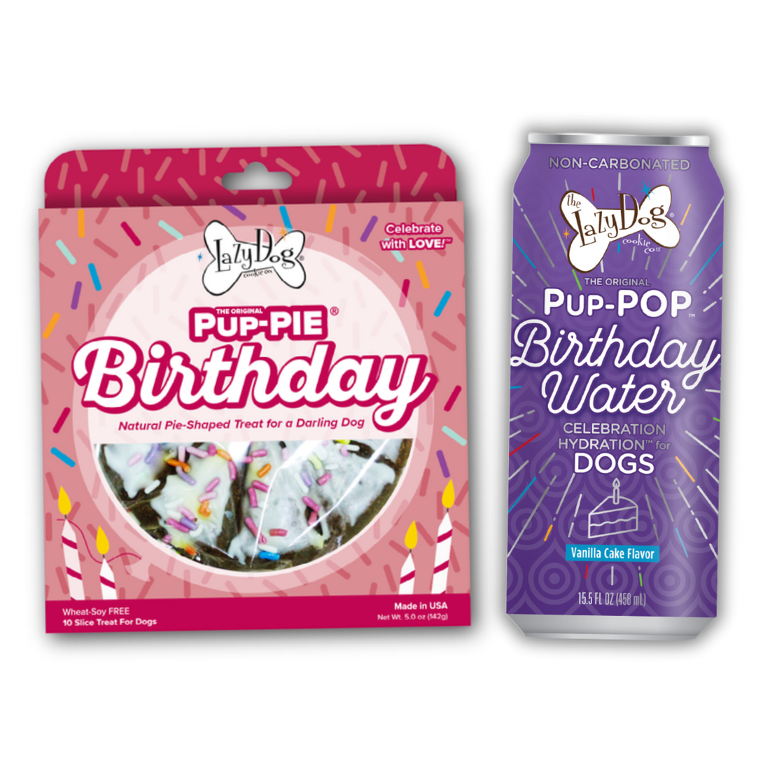 The Original Pup-PIE® Happy Birthday for a Darling Dog - Pie Shaped Treat for Dogs!