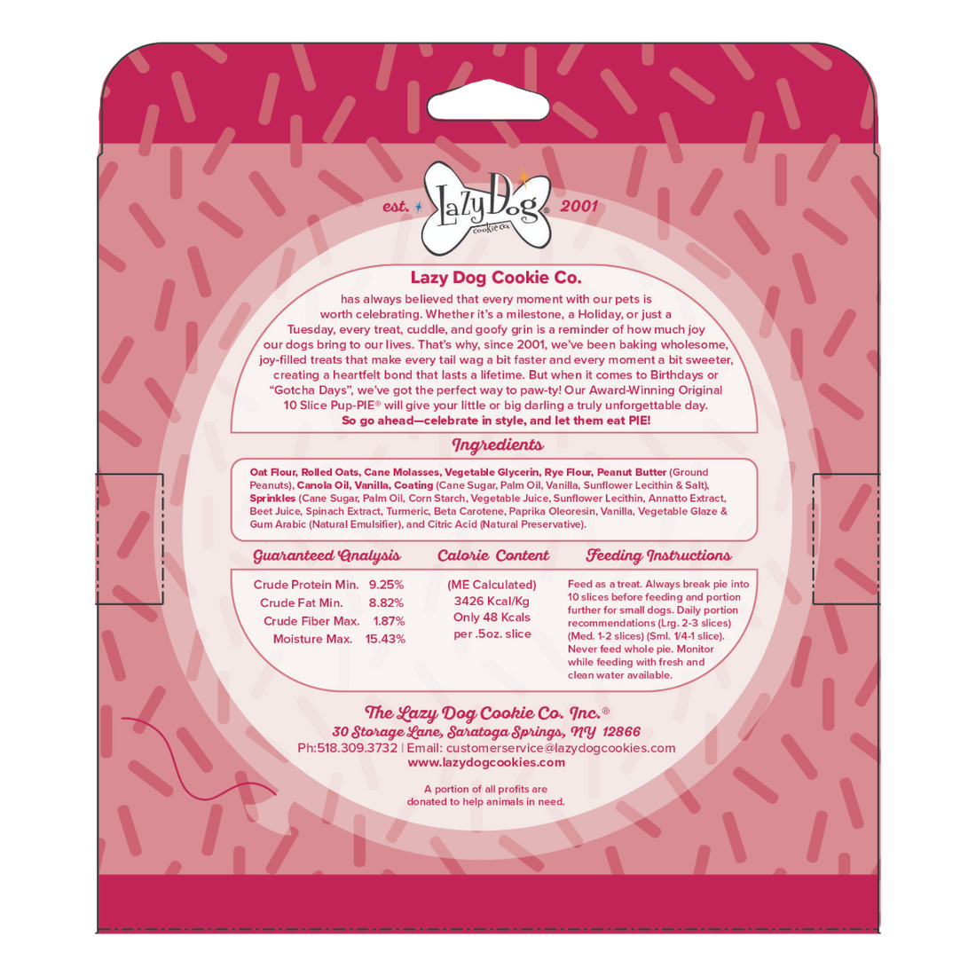 The Original Pup-PIE® Happy Birthday for a Darling Dog - Pie Shaped Treat for Dogs!