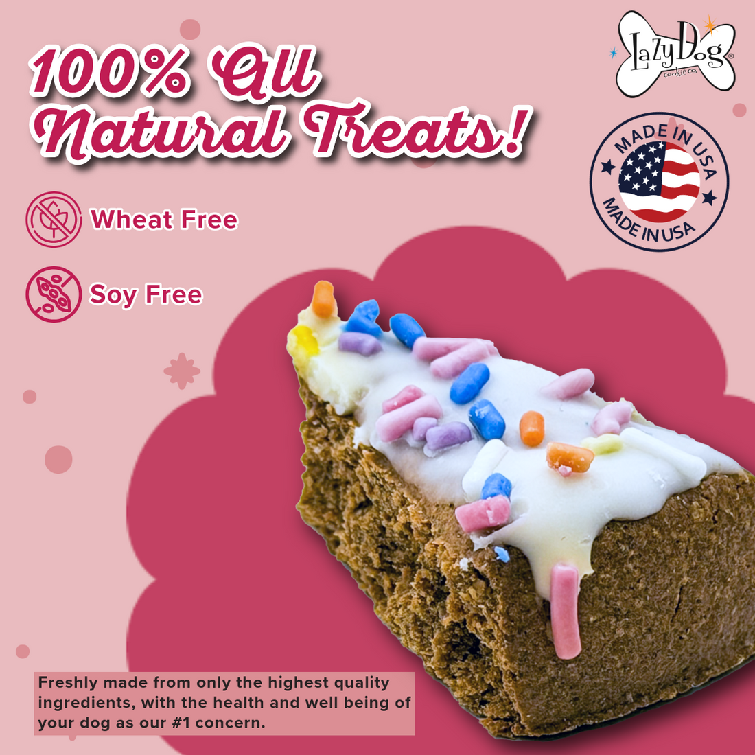 The Original Pup-PIE® Happy Birthday for a Darling Dog - Pie Shaped Treat for Dogs!