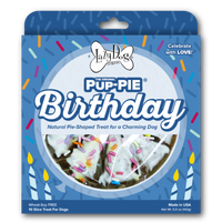 The Original Pup-PIE® Happy Birthday for a Charming Dog - Pie Shaped Treat for Dogs!