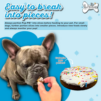 The Original Pup-PIE® Happy Birthday for a Charming Dog - Pie Shaped Treat for Dogs!
