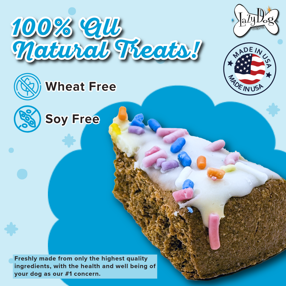 The Original Pup-PIE® Happy Birthday for a Charming Dog - Pie Shaped Treat for Dogs!