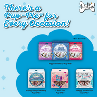 The Original Pup-PIE® Happy Birthday for a Charming Dog - Pie Shaped Treat for Dogs!